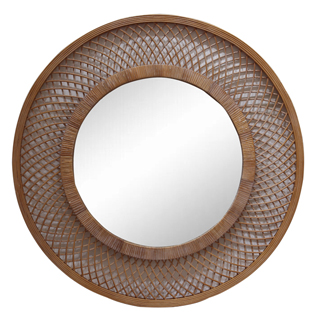 Modern Round Rattan Wall Mirror XRM-3SZ